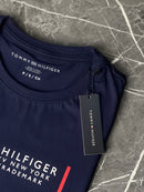 Camiseta Tommy Hilfiger - Azul Marinho - Seda Pima