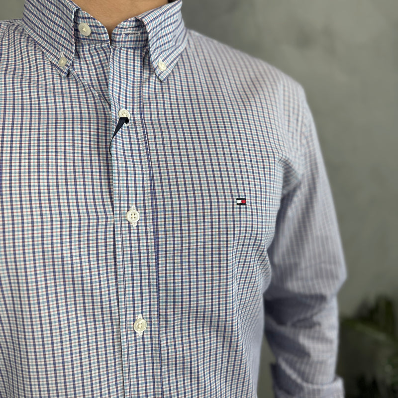 Camisa Social Tommy Hilfiger Oxford - Xadrez RX/VR