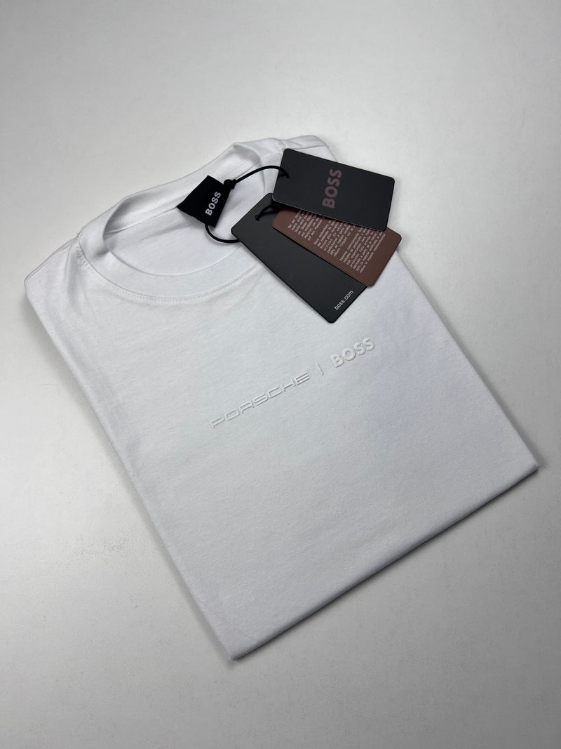 Camiseta Porsche x Boss - Branca - Seda Pima