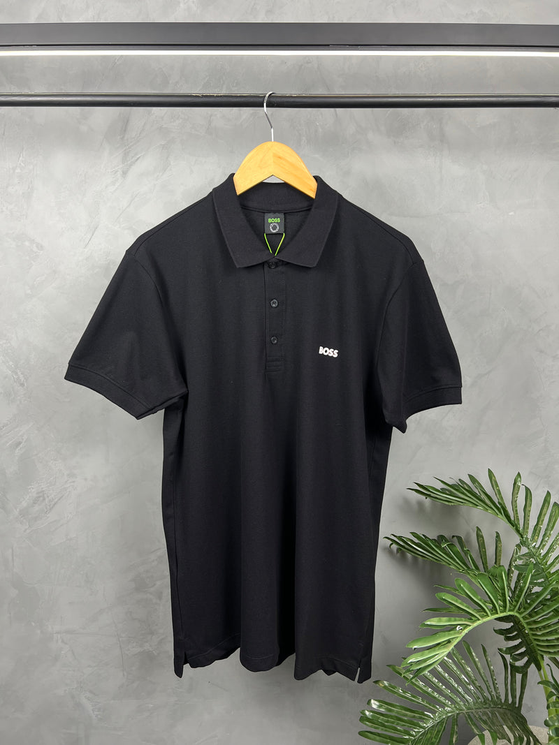 Camisa Gola Polo Hugo Boss -  Preta