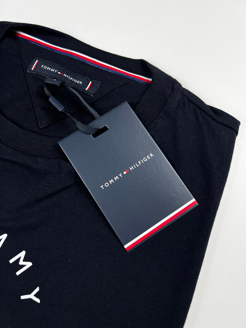 Camiseta Tommy Hilfiger - Preta - Seda Pima