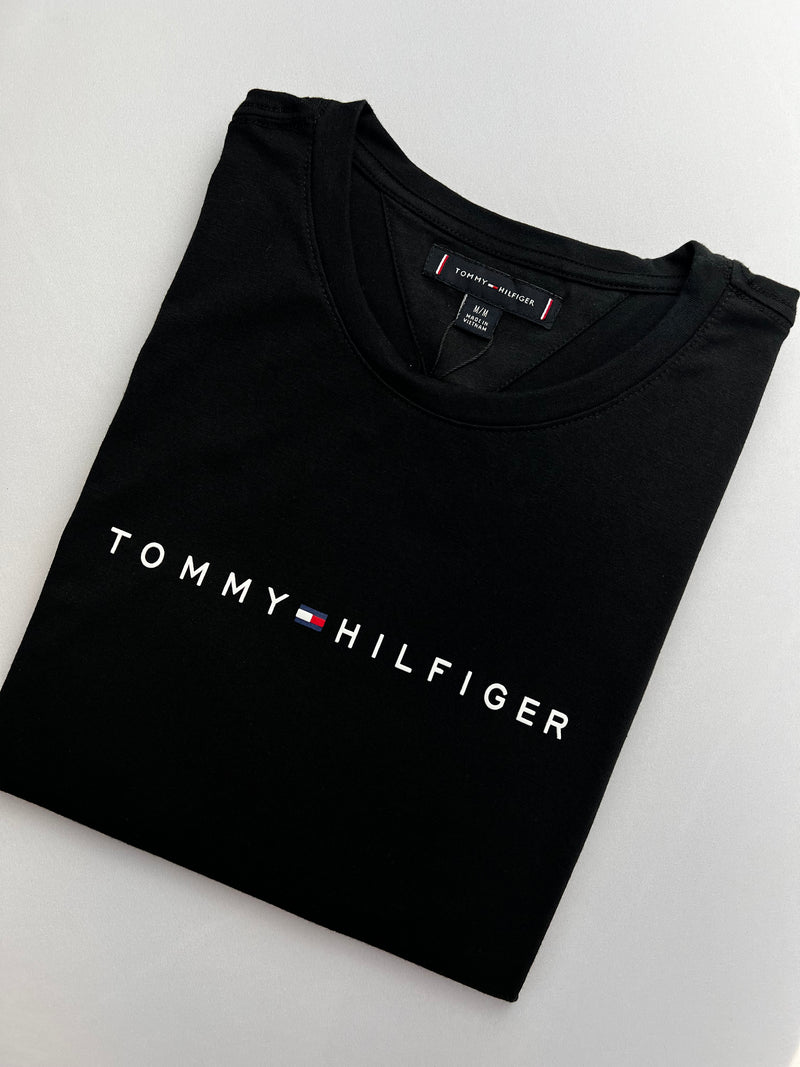 Camiseta Tommy Hilfiger - Preta      - Algodão Egipcio