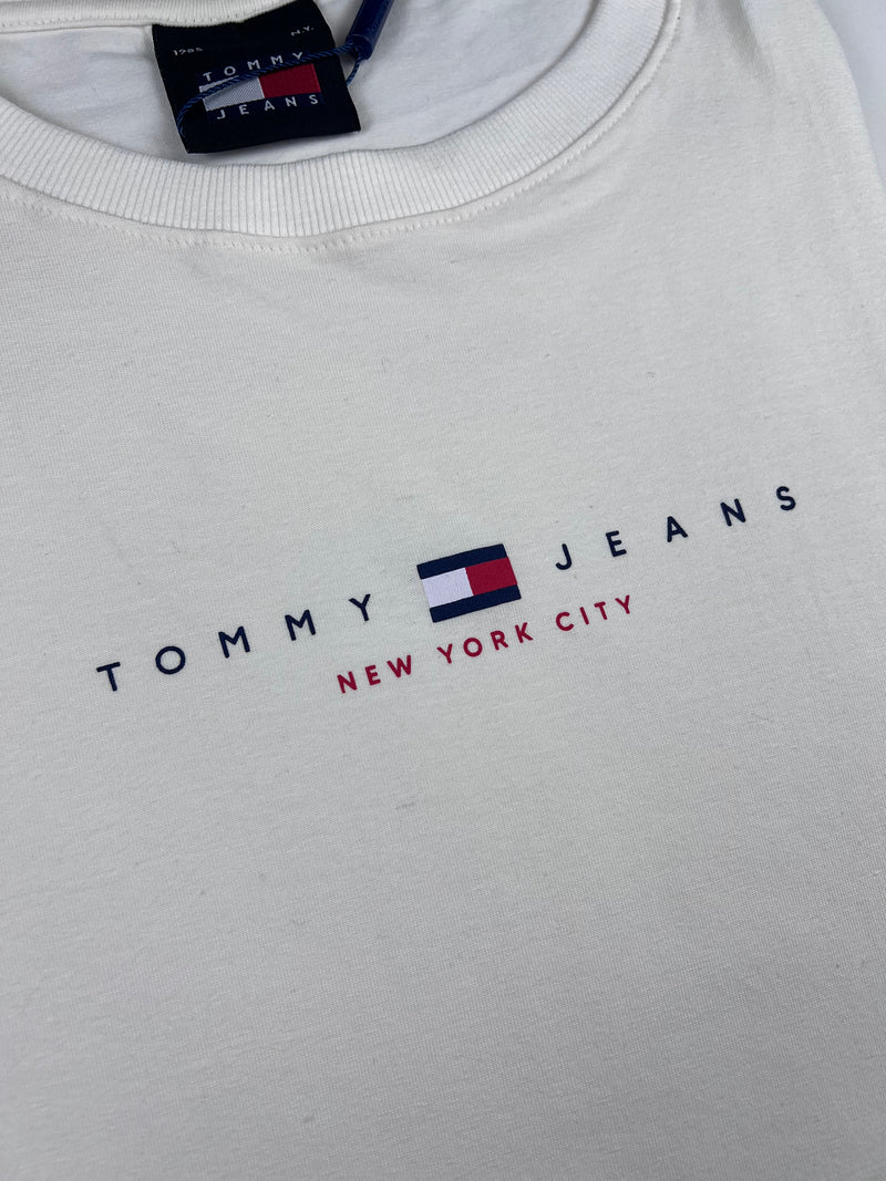Camiseta Tommy Jeans - Off White - Pima Strech