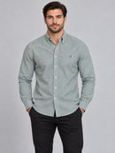 Camisa Social Tommy Hilfiger Regular - Verde Mescla
