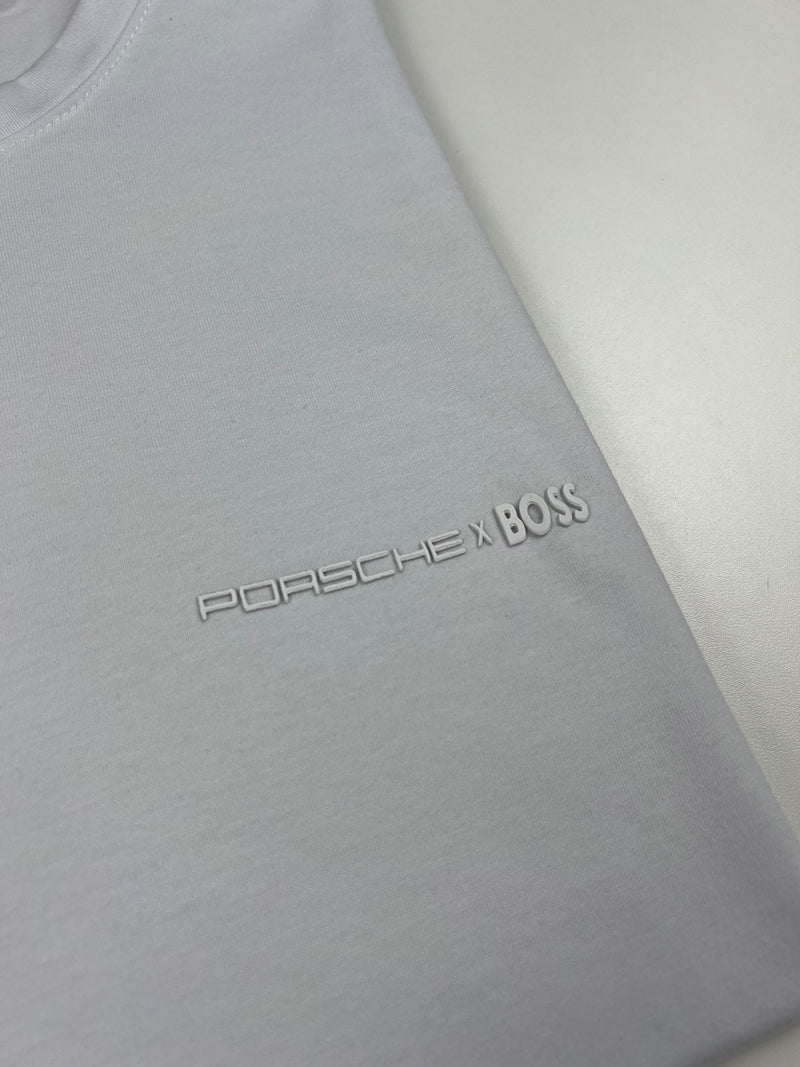 Camiseta Porsche x Boss - Branca - Algodão Egípicio