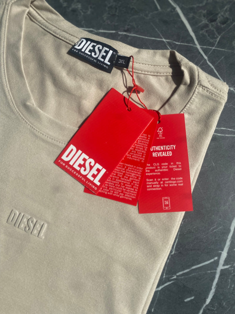 Camiseta Diesel - Bege - Algodão Egípicio