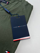 Camiseta Tommy Hilfiger - Verde Musgo - Seda Pima