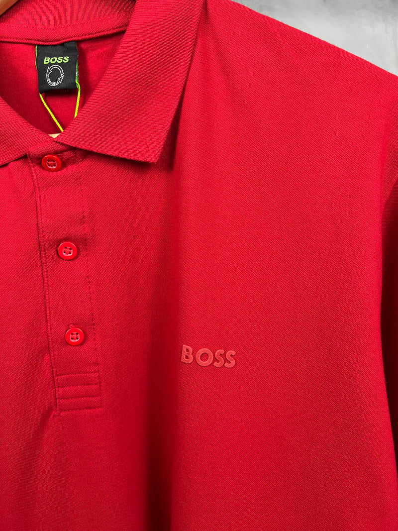 Camisa Gola Polo Hugo Boss -  Vermelha