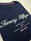 Camiseta Tommy Hilfiger - Azul Marinho - Seda Pima