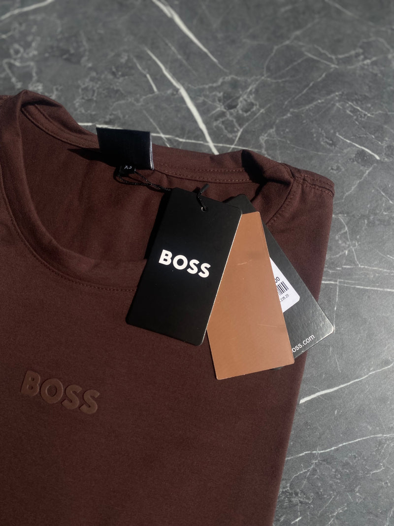 Camiseta Hugo Boss - Marrom - Algodão Egípicio