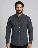 Camisa Social Preta Polo Ralph Lauren Oxford - Xadrez