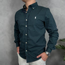 Camisa Social Polo Ralph Lauren Oxford - Xadrez Verde