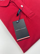 Camisa Gola Polo Plus Size Tommy Hilfiger - Vermelha