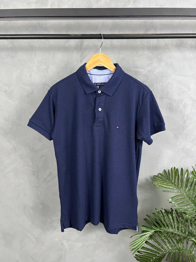 Camisa Gola Polo Tommy Hilfiger - Azul Marinho