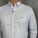 Camisa Social Tommy Hilfiger Oxford - Xadrez BR/AZ
