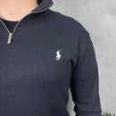 Suéter Polo Ralph Lauren Importado Meio Zíper - Azul Marinho