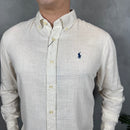 Camisa Social Polo Ralph Lauren - Bege - Linho