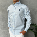 Camisa Social Polo Ralph Lauren Oxford - Azul Bebê