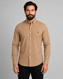 Camisa Social Polo Ralph Lauren Sarja  - Marrom Claro