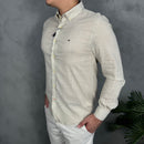 Camisa Social Tommy Hilfiger Flame - Bege