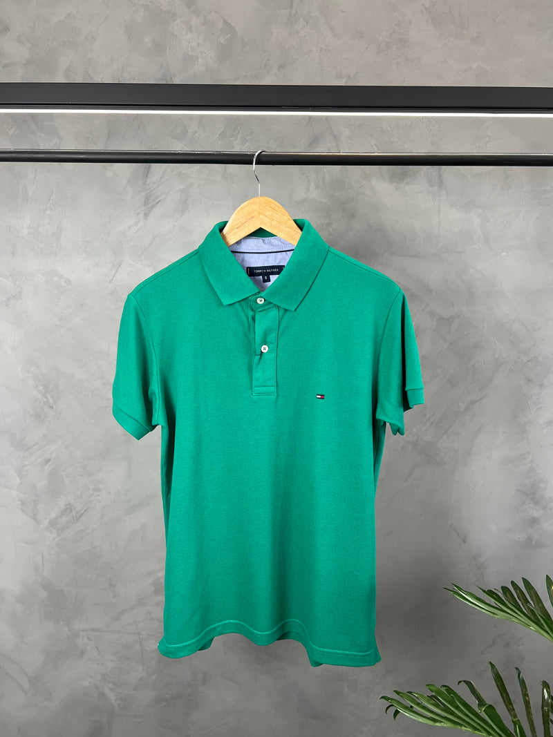 Camisa Gola Polo Tommy Hilfiger - Verde