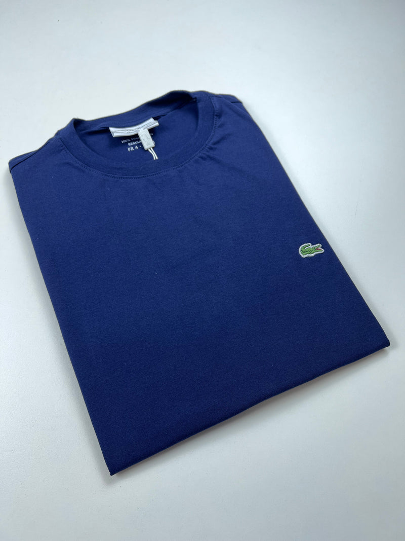Camiseta Lacoste - Azul Marinho  - Seda Pima
