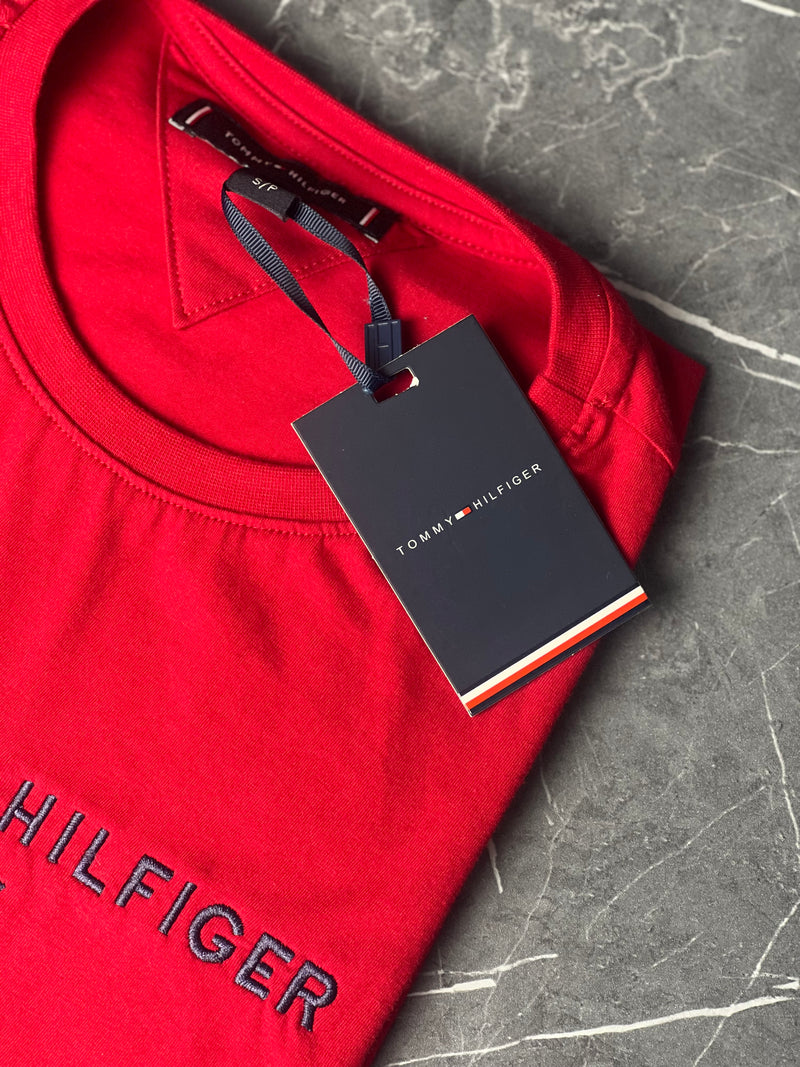 Camiseta Tommy Hilfiger - Vermelho - Seda Pima