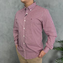 Camisa Social Tommy Hilfiger Oxford - Xadrez Rosa