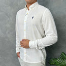 Camisa Social Polo Ralph Lauren - Branca - Linho