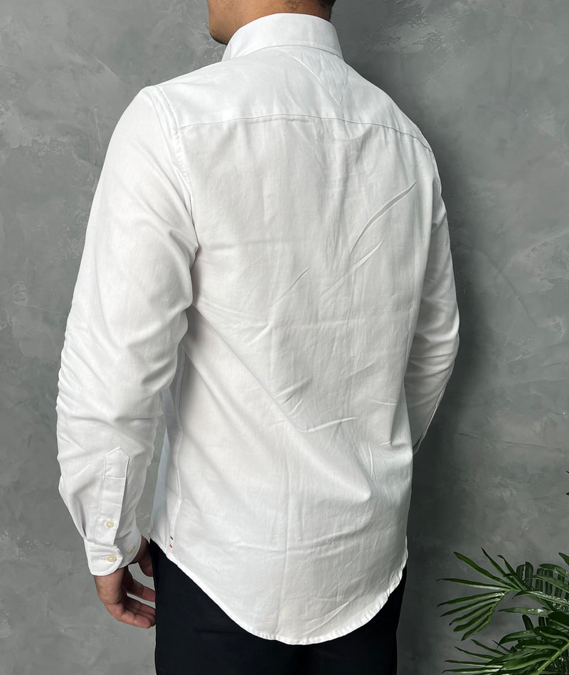 Camisa Social Tommy Hilfiger Oxford - Branca