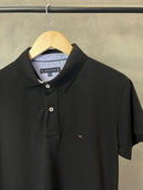 Camisa Gola Polo Tommy Hilfiger - Preta