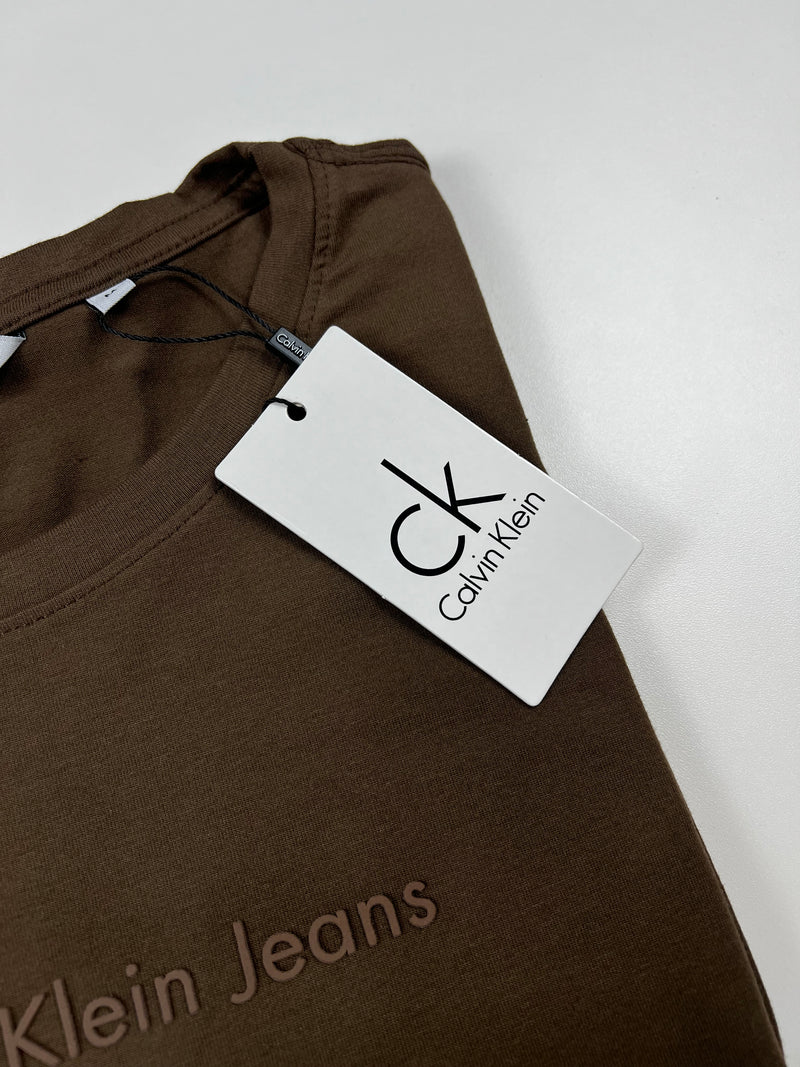 Camiseta Calvin Klein - Marrom - Algodão Egípcio