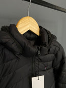 Jaqueta Puffer  Peluciada Tommy Hilfiger - Preta