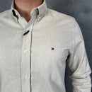 Camisa Social Tommy Hilfiger Oxford - Bege