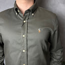 Camisa Social Polo Ralph Lauren Oxford - Verde