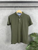 Camisa Gola Polo Tommy Hilfiger - Verde Militar