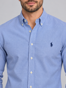 Camisa Social Polo Ralph Lauren Oxford - Azul Claro