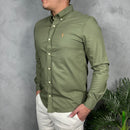 Camisa Social Polo Ralph Lauren Oxford - Verde