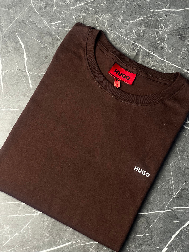 Camiseta Hugo Boss - Marrom - Seda Pima