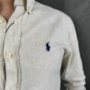 Camisa Social Polo Ralph Lauren - Linho - Natural