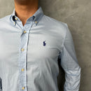 Camisa Social Polo Ralph Lauren Oxford - Azul Bebê