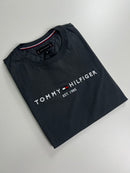 Camiseta Tommy Hilfiger - Cinza Escuro - Seda Pima