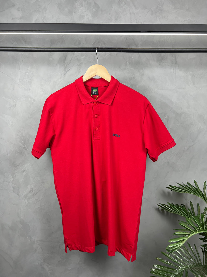 Camisa Gola Polo Hugo Boss -  Vermelha