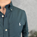Camisa Social Polo Ralph Lauren Oxford - Xadrez Verde