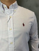 Camisa Social BR/VRM Polo Ralph Lauren Oxford - Xadrez