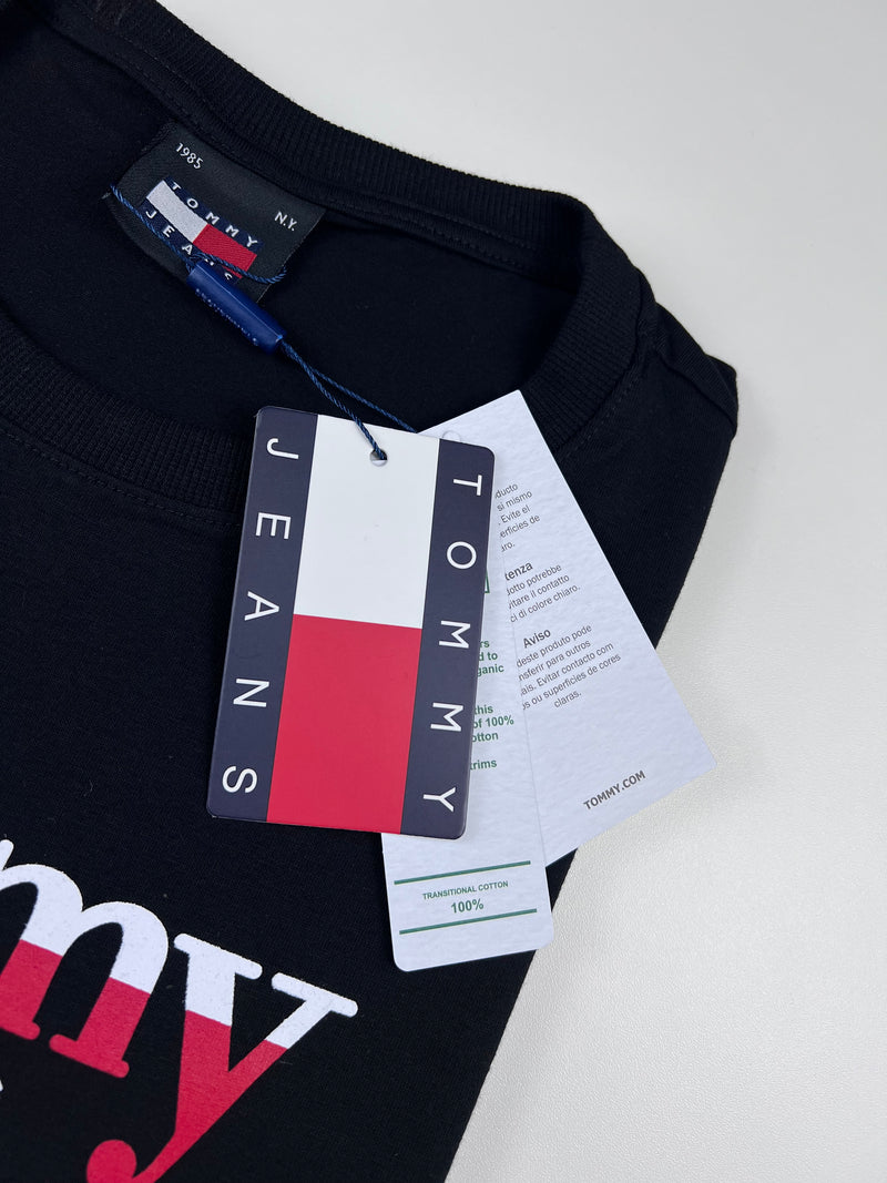 Camiseta Tommy Jeans - Preta - Pima Strech