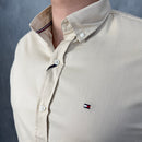 Camisa Social Tommy Hilfiger Oxford - Marrom Claro
