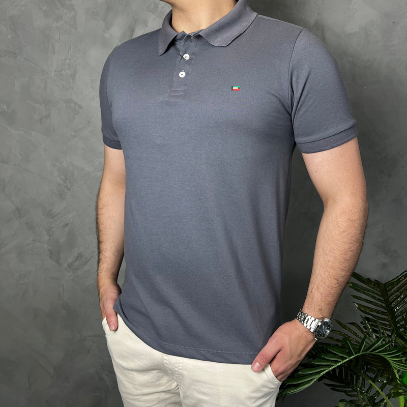 Camisa Gola Polo Enzo Milano - Cinza