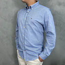 Camisa Social Tommy Hilfiger Oxford - Azul Bebê