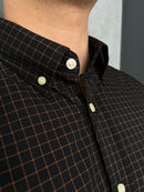 Camisa Social Polo Ralph Lauren Oxford - Xadrez Preta